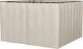 10' x 12' 4 Panel Beige Gazebo Sidewall Set A4187