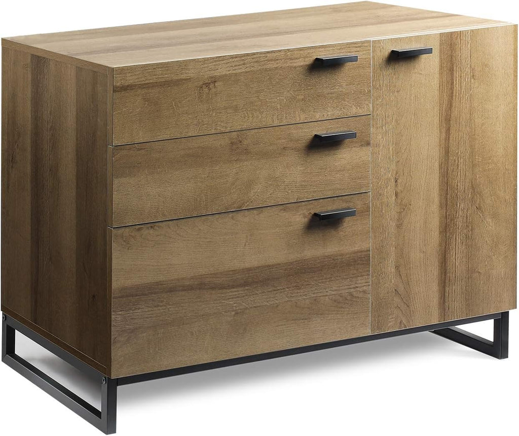 3 Drawer Wood Dresser with Side Door Y123218