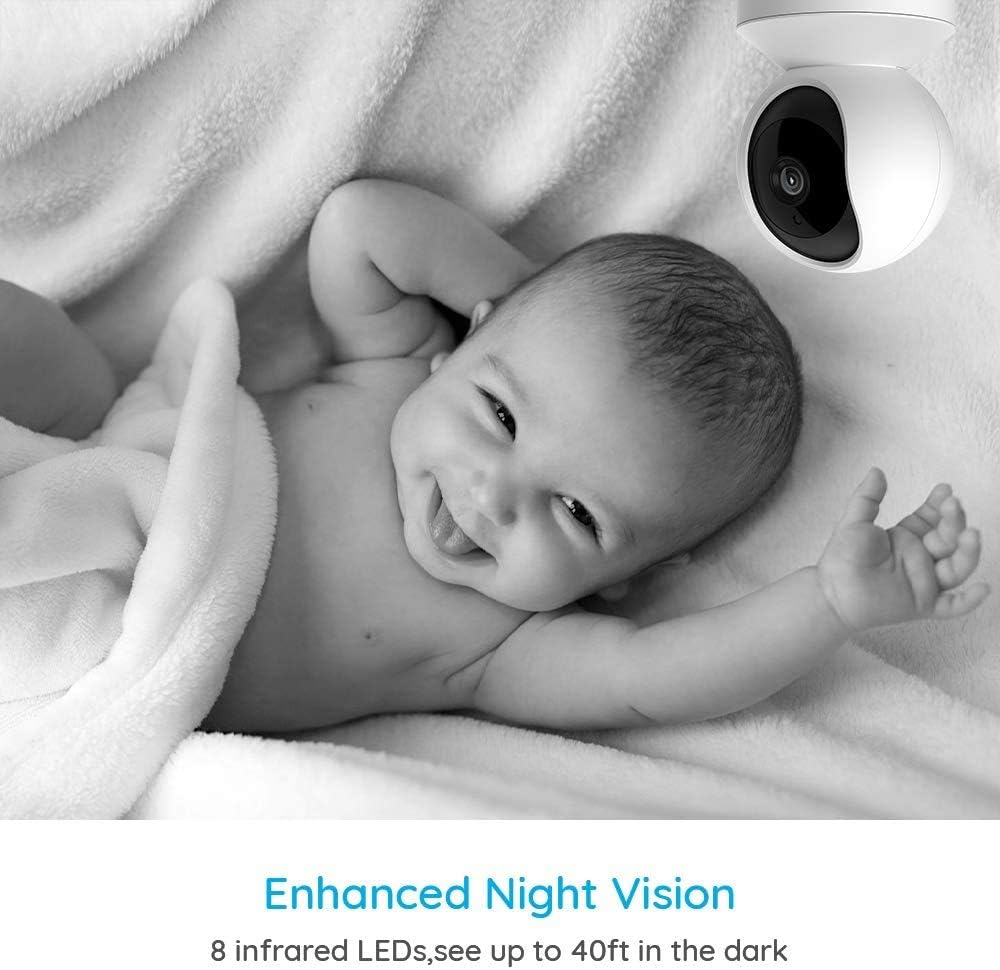 3MP HD Plug-in Indoor WiFi Security Camera, Pan Tilt, Night Vision, Pack of 2 N464875