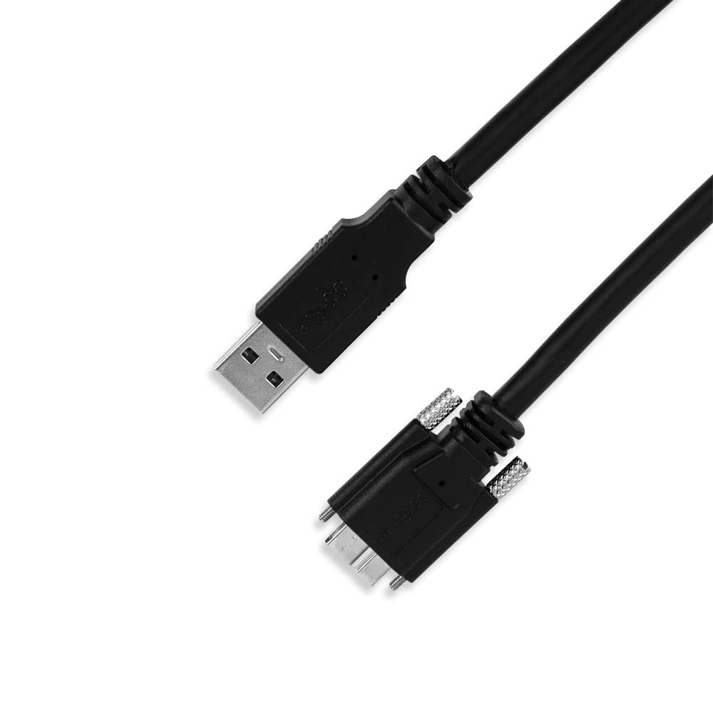 USB 3.0 Cable A/M to Micro B/M Dual Screw Locking 3M T595