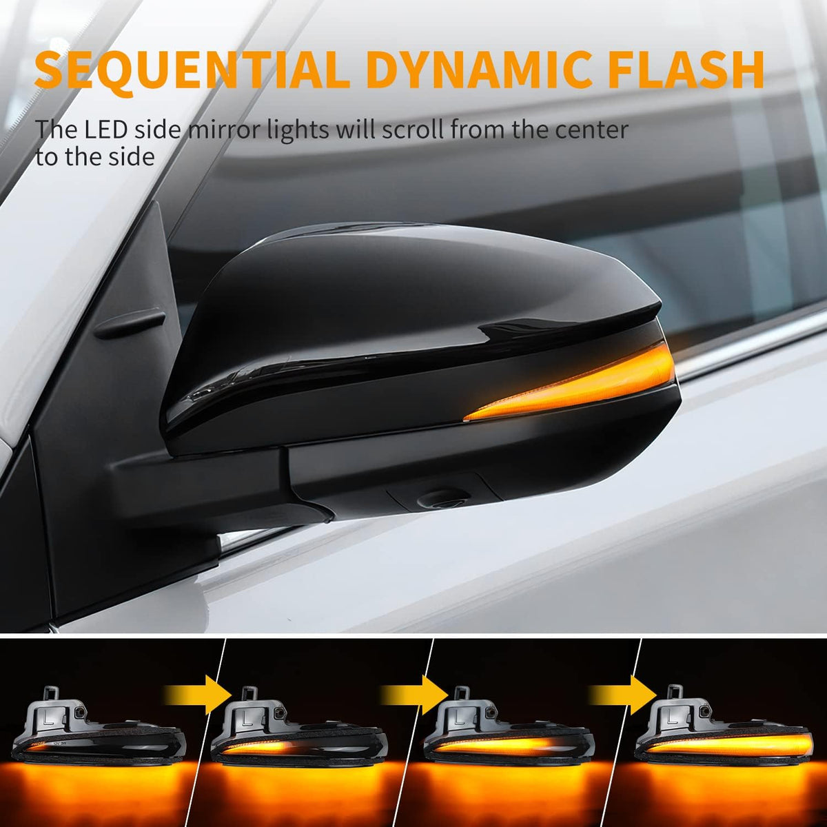Smoked Led Mirror Turn Signal Indicator Lights M4657