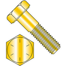 3/8-16 x 1/2x22 Hex Head Cap Screw Steel Zinc Yellow Grade 8 100 Pack P1707