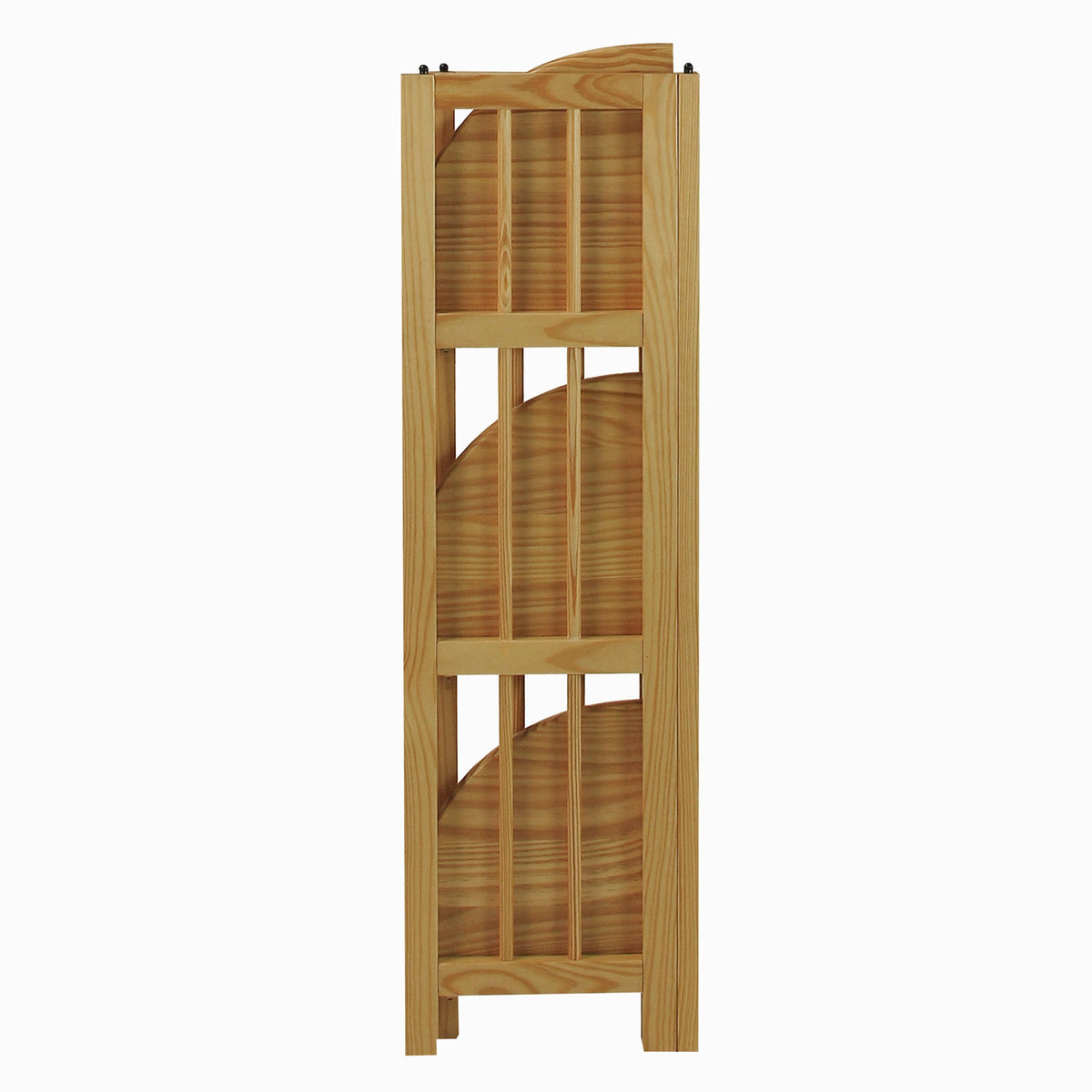 Black 4-Shelf Corner Folding Bookcase H875597