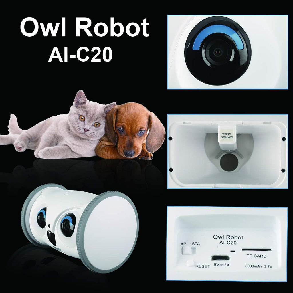 Pet Camera Treat Dispenser Interactive Toy with Remote Phone App Control 1080P FHD Y556