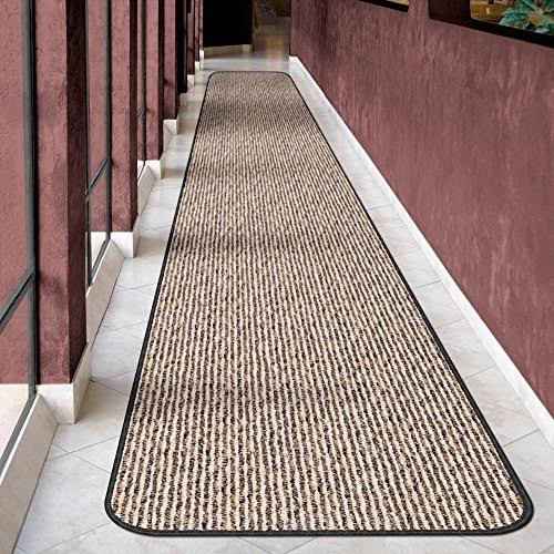 Skid-Resistant Carpet Runner Black Ripple 6 ft. x 27 in. R463973