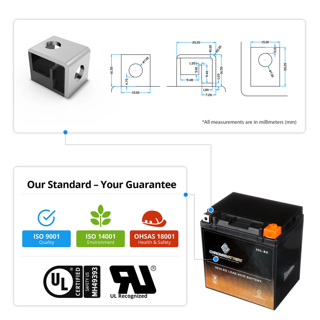 Ytx30L-Bs Battery W5300