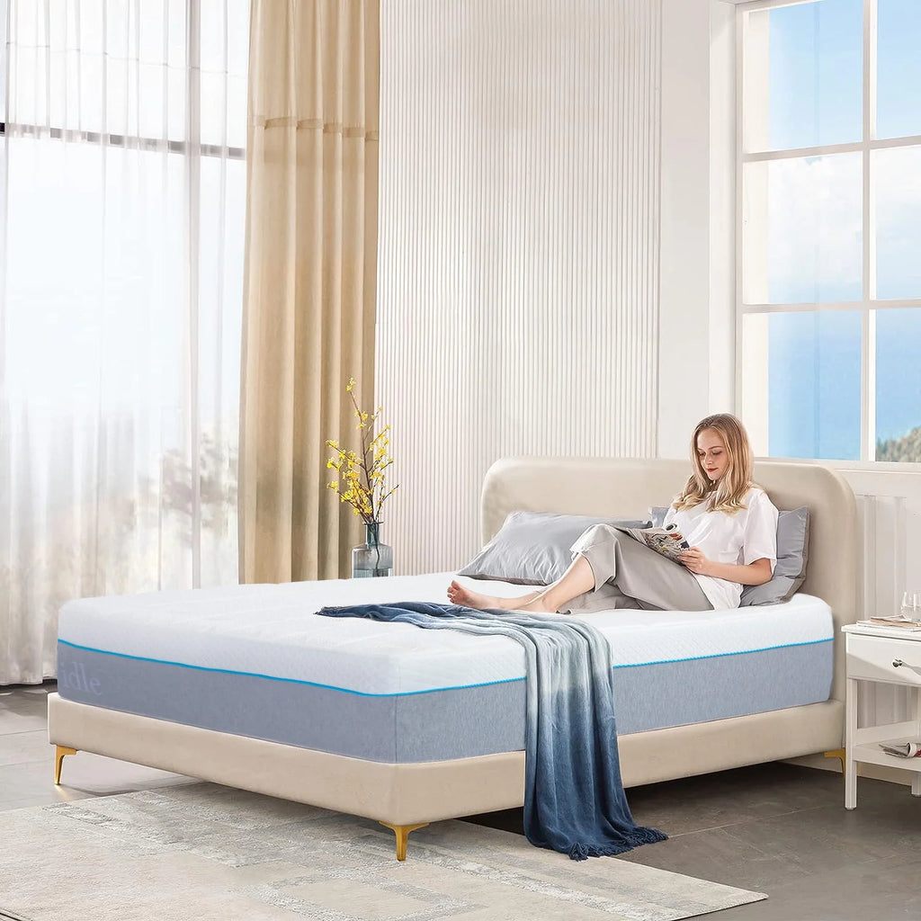 14 inch Medium Firm Gel Memory Foam Queen Mattress A71648