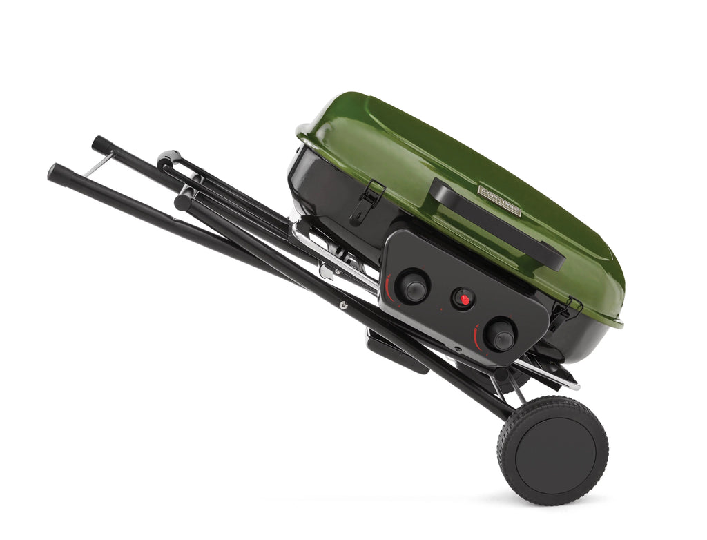 2 Burner Portable Propane Gas Griddle Grill with Folding Cart U779344