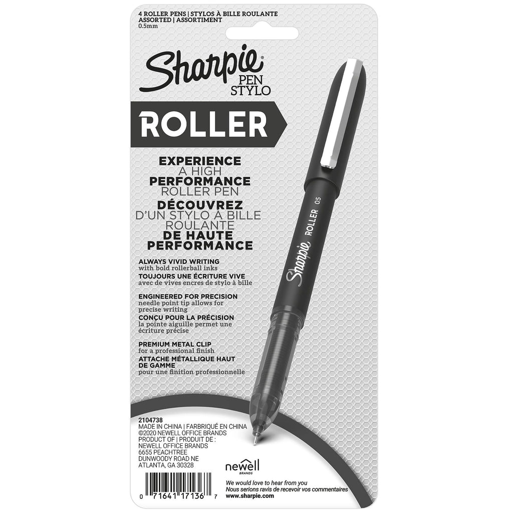 Rollerball Pens .5mm 4/Pkg R783