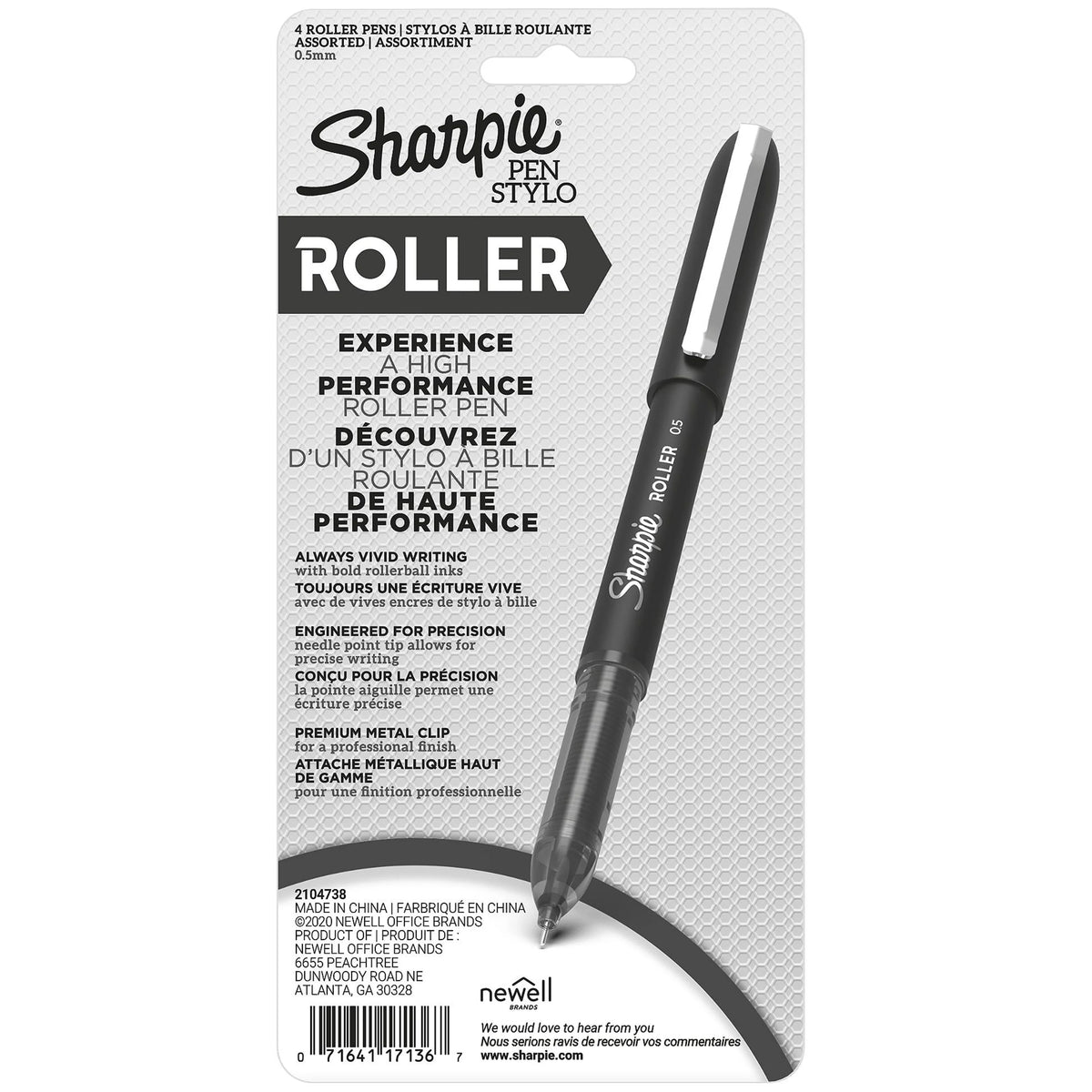 Rollerball Pens .5mm 4/Pkg R783
