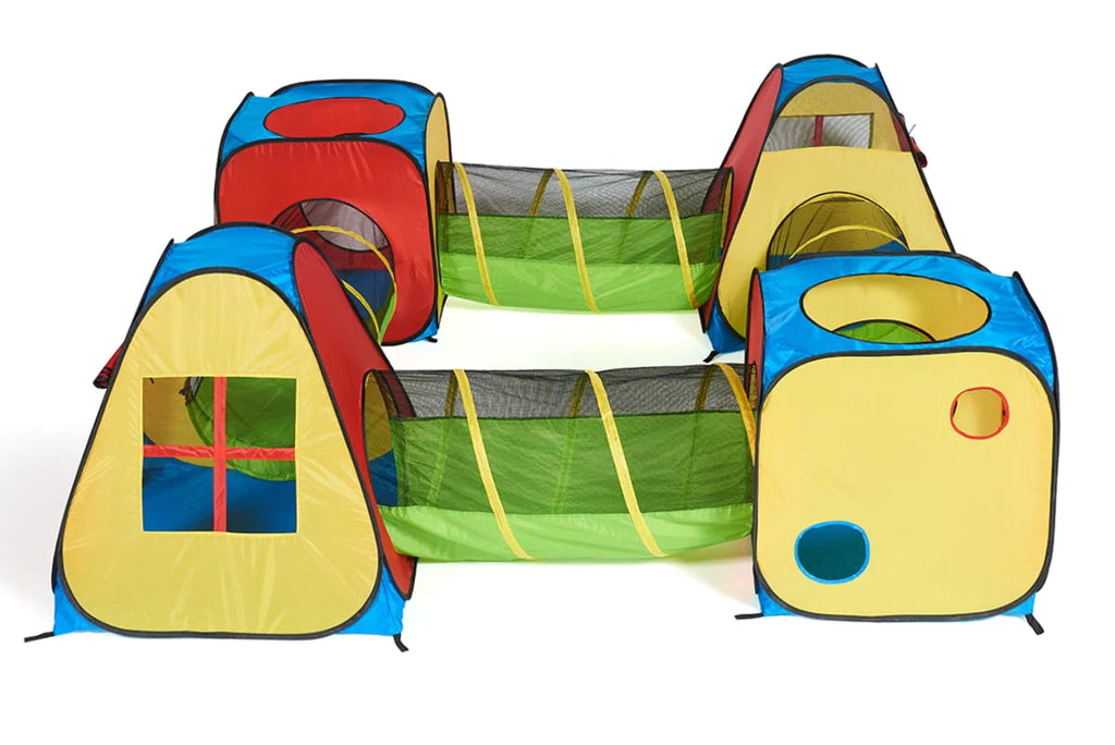 8 in 1 Pop Up Children Play Tent House with 4 Tunnel J30695