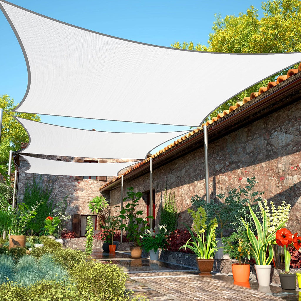 14' x 20' Beige Rectangle Sun Shade Sail T472