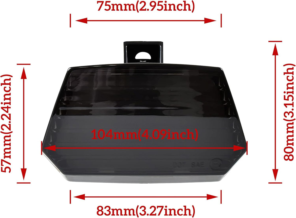 Smoked Black LED Tail Light Assembly U11138