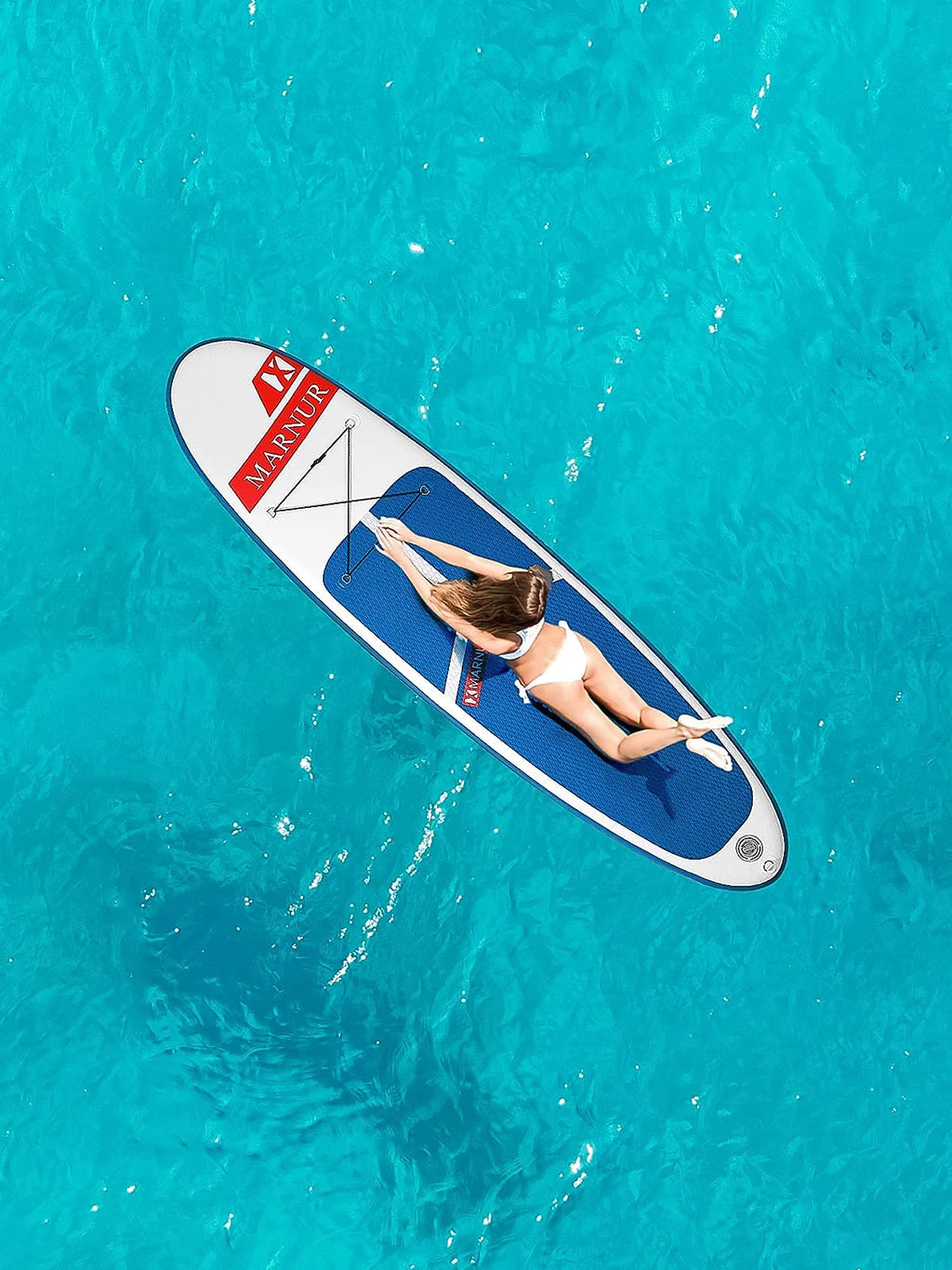 Inflatable Paddle Board with Non-Slip Deck and Pump Y380382