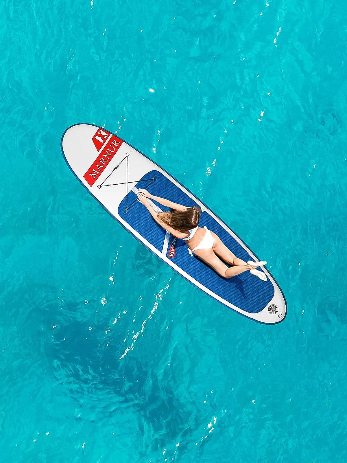 Inflatable Paddle Board with Non-Slip Deck and Pump Y380382