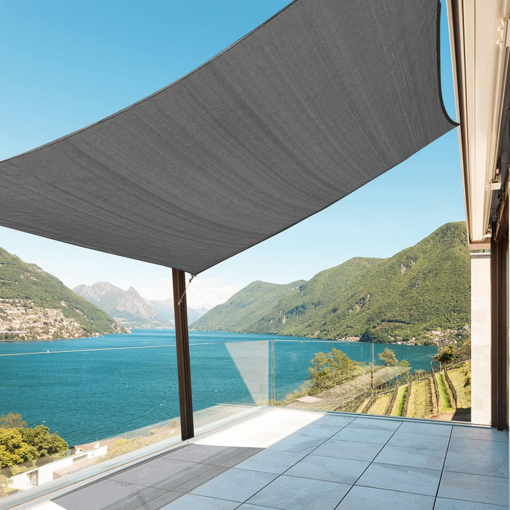 Rectangle Sun Shade Sail Canopy 16'X20' Permeable Shade Cloth C7212