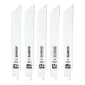 6 in. 24 TPI Bi-metal Reciprocating Saw Blades, 5 Pack C859