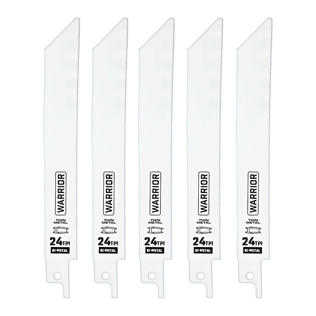 6 in. 24 TPI Bi-metal Reciprocating Saw Blades, 5 Pack C859