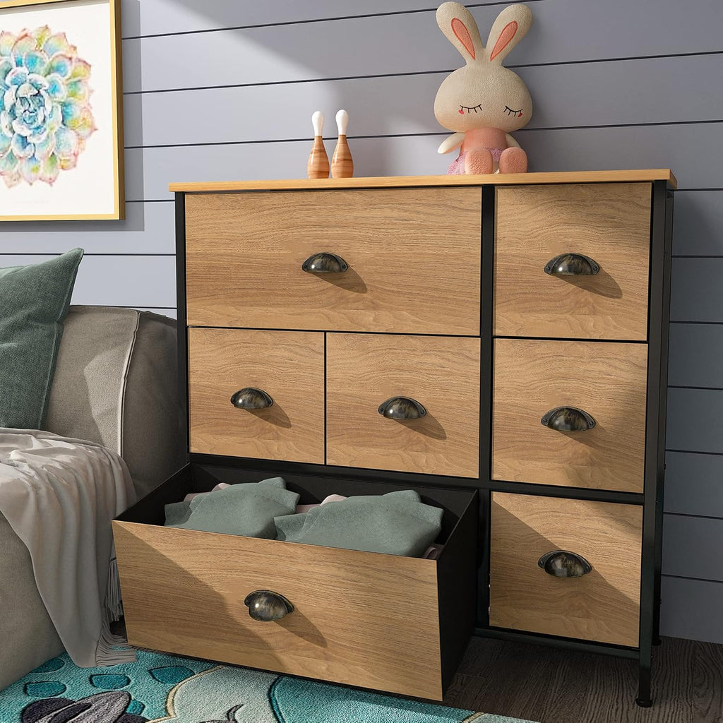 Fabric 7 Drawer Dresser H262