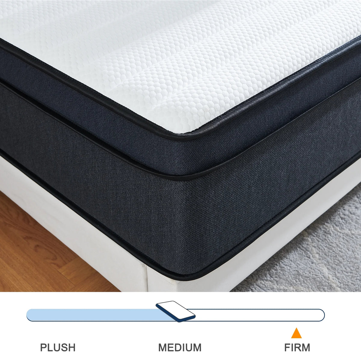 Queen 12 inch Medium Plush Hybrid Innerspring Mattress D770688