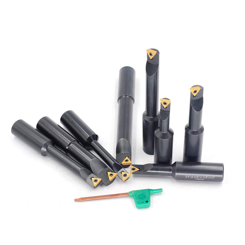 3/4 Shank Indexable Boring Bars 8 Pieces/Set with Carbide Inserts U867