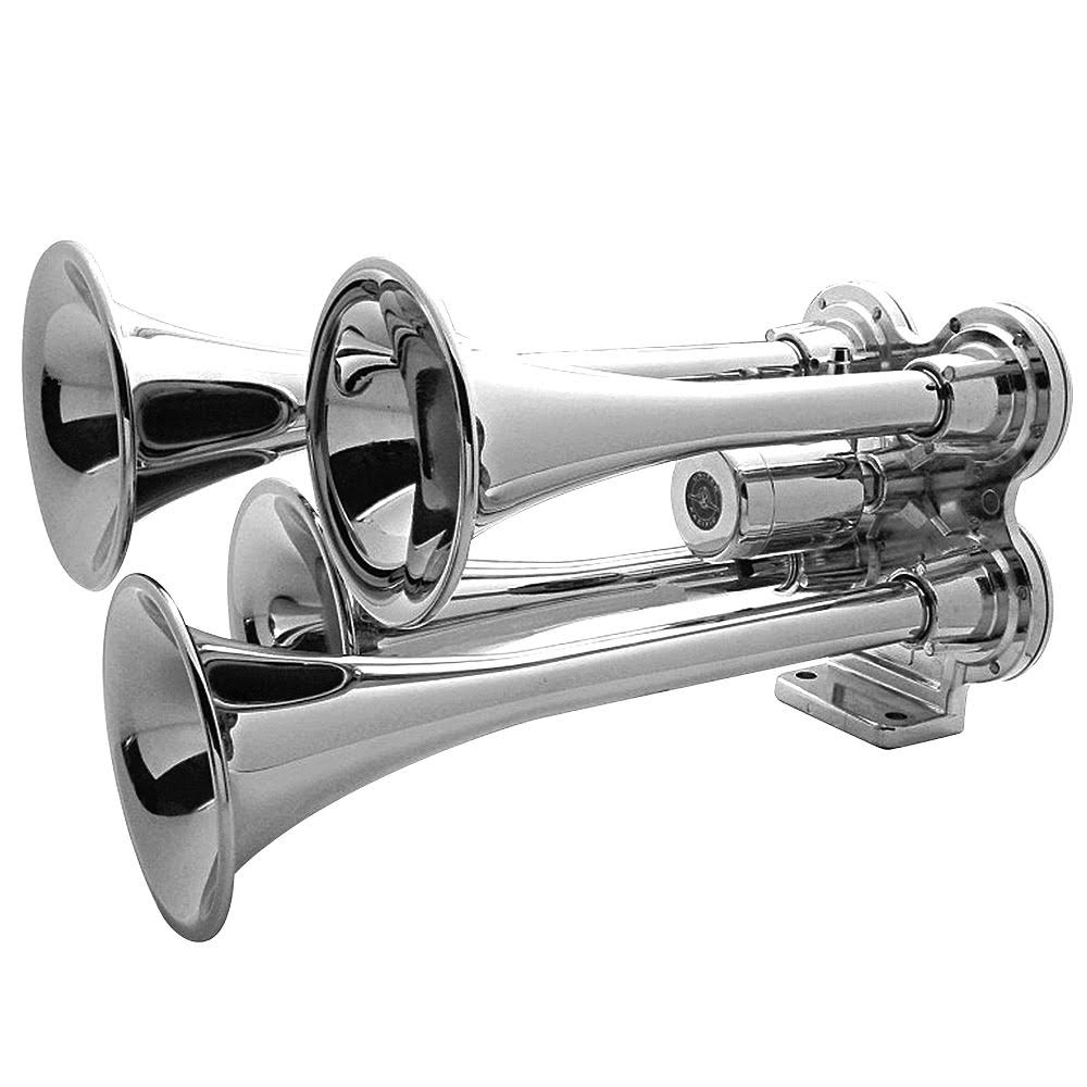 4 Trumpet Mini Chrome Train Horn P642399