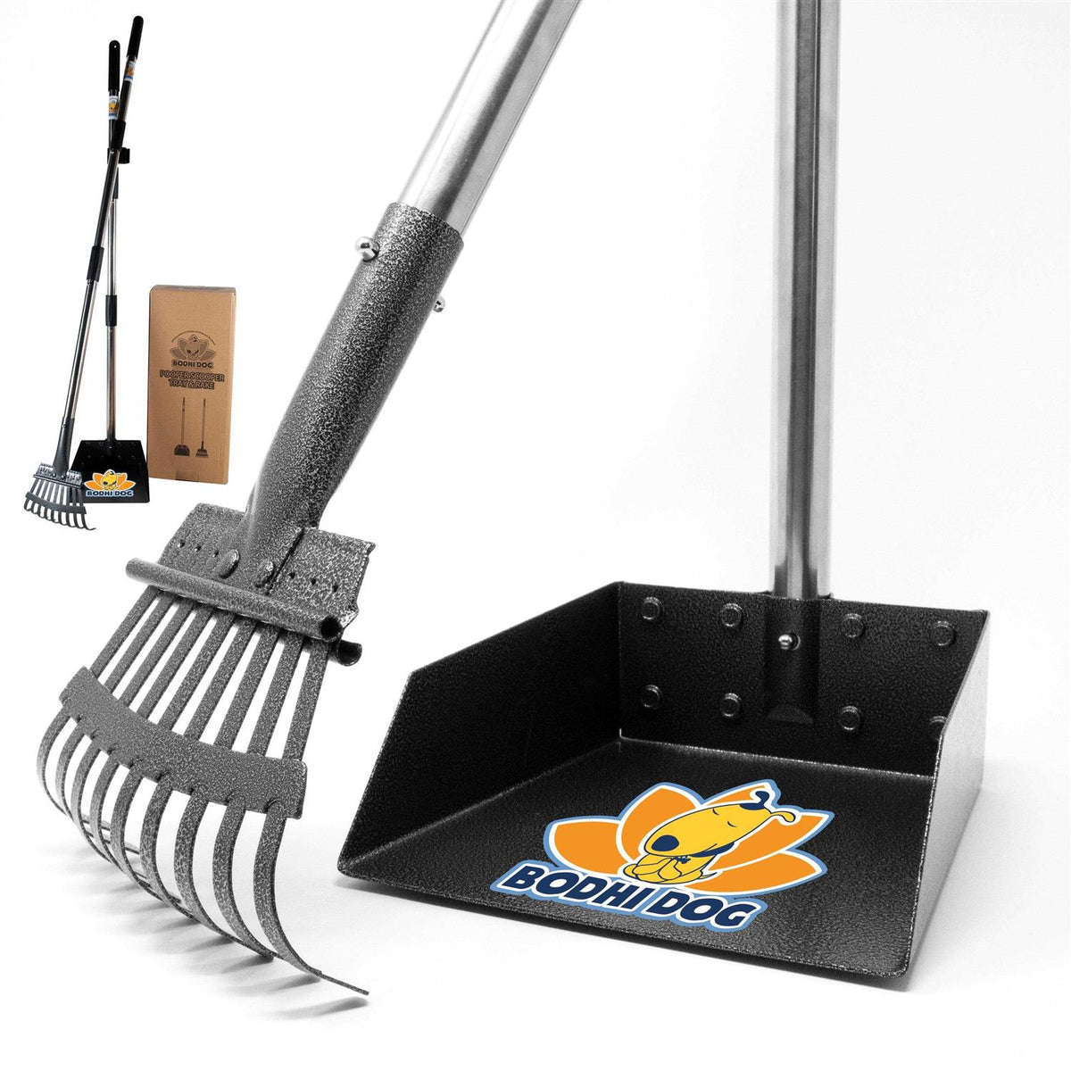 Metal Long Handle Tray and Rake Pooper Scooper N16929