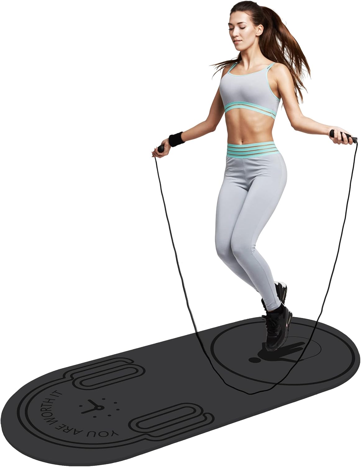 8mm Non-Slip Exercise Mat with Carrying Bag W361748