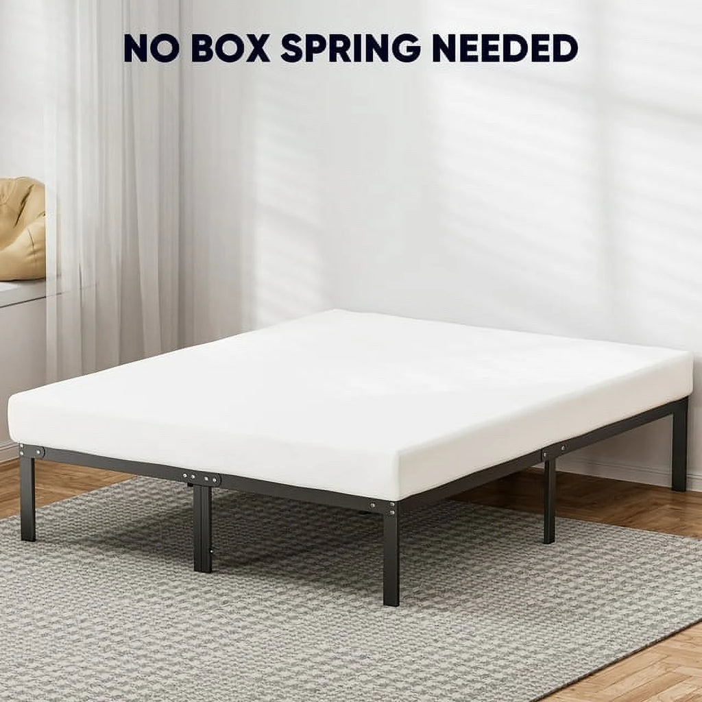 Twin Size Metal Platform Bed Frame with Headboard and Footboard C63310