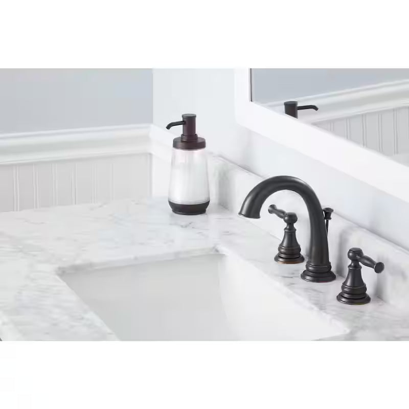 8 in. Widespread Double-Handle High-Arc Bathroom Faucet in Bronze X76954