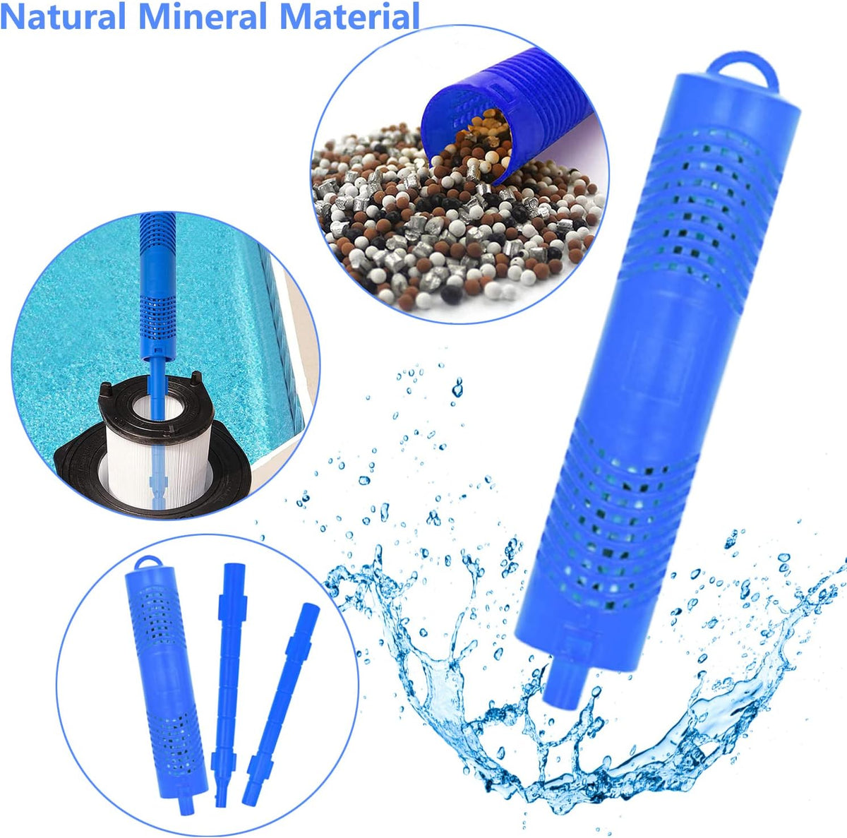 2 Pack Spa Filter Mineral Sticks for Hot Tub Swimming Pool X9056