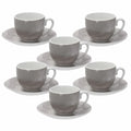 Beige Cup & Saucer Set of 6 L477