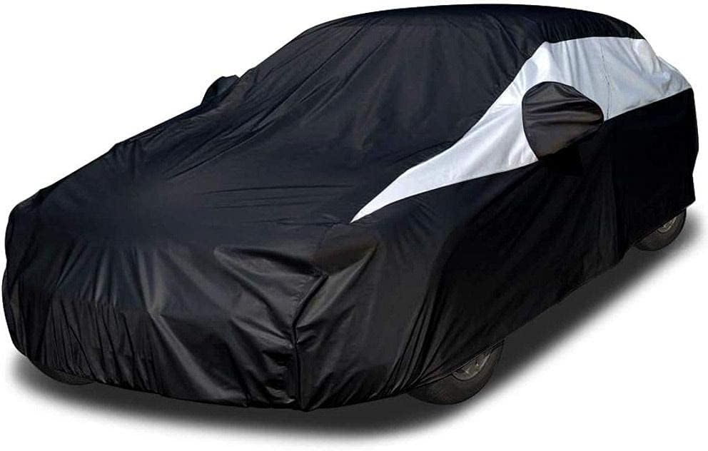 Jet Black Poly 210T Car Cover for Sedans A3432