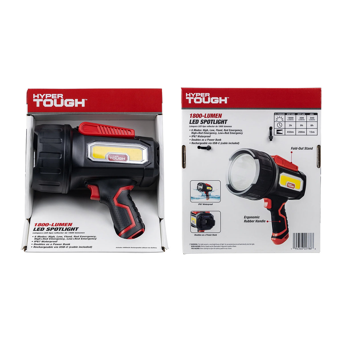 1800 Lumens Led Spotlight with Power Bank B90729