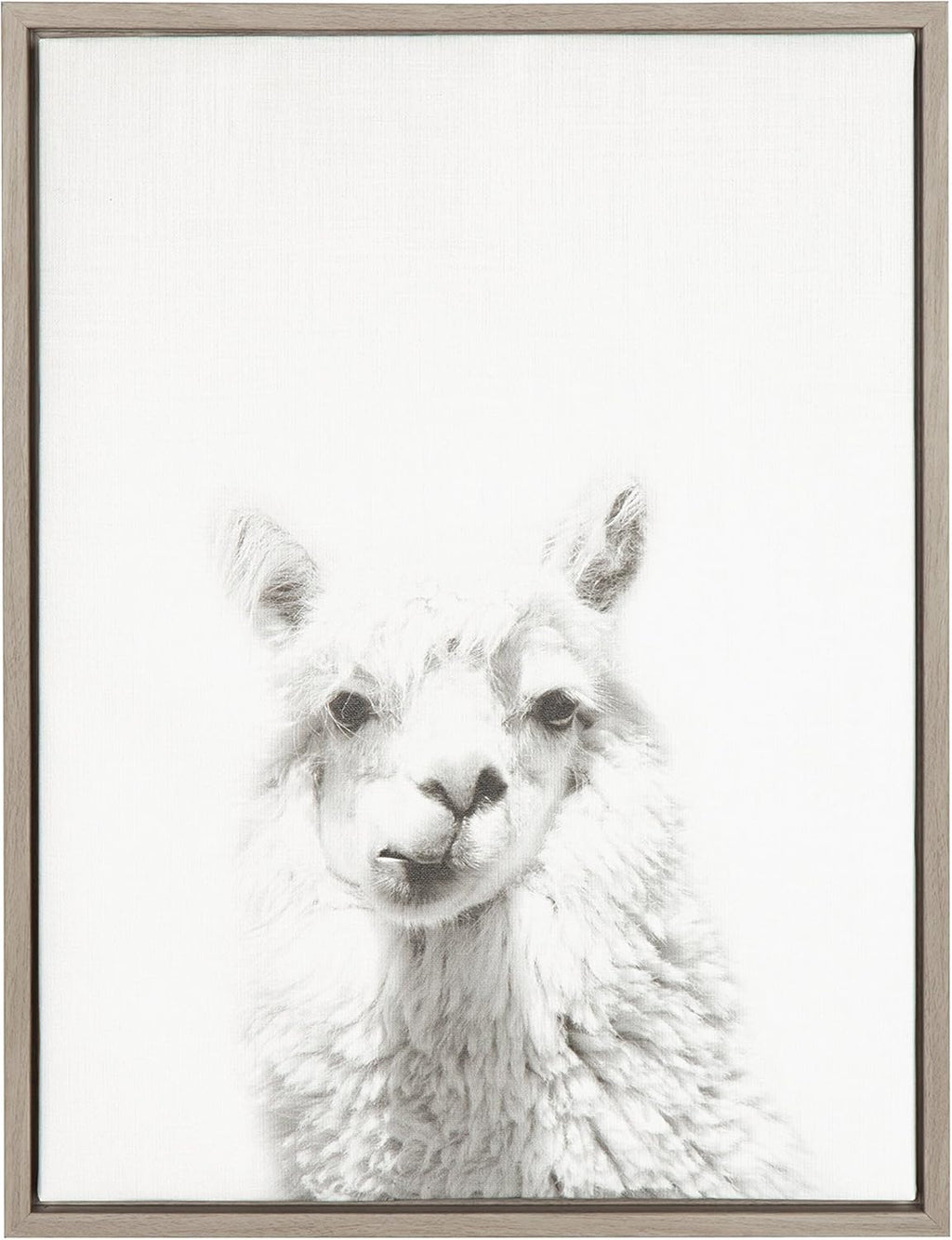 Black and White Framed Canvas Wall Art, 18x24 E28033