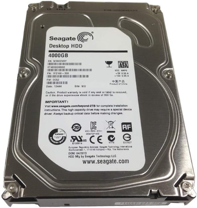 4TB SATA 6GB/s 64MB Cache 3.5in Internal Hard Drive Pack of 2 F47111
