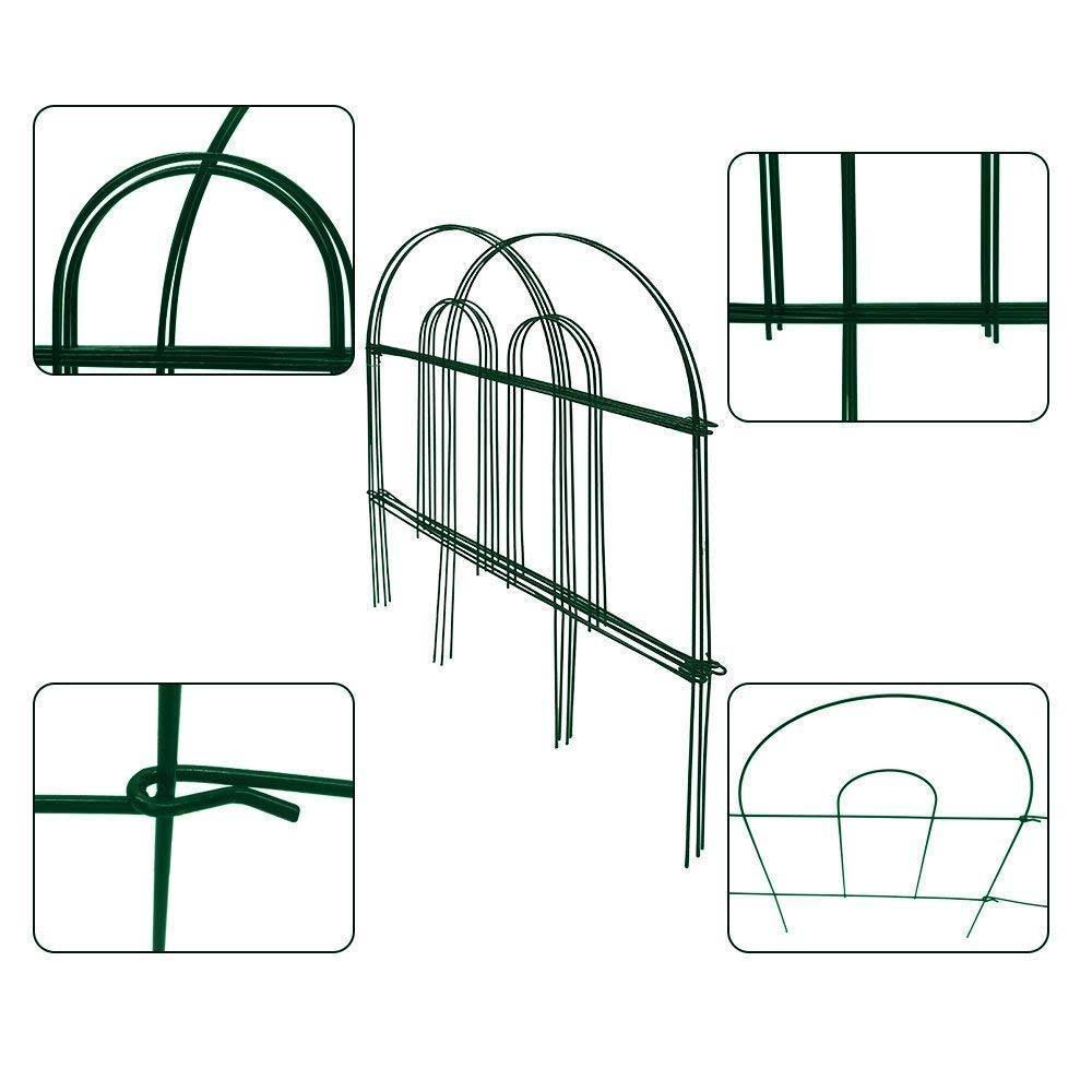 18 in x 50 ft Rustproof Green Iron Garden Fence A226