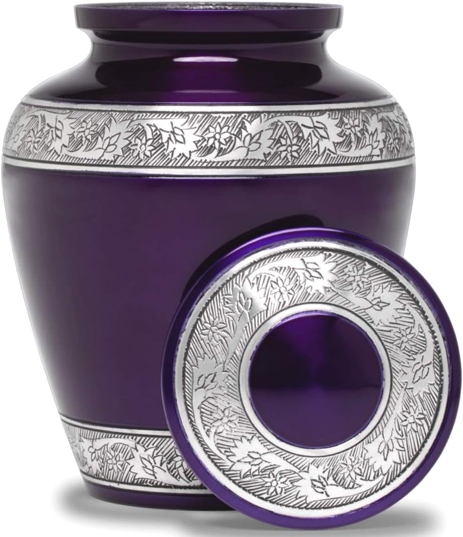 Handcrafted Cremation Urn for Human Ashes with Velvet Bag B278642
