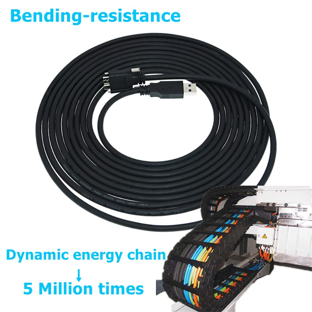 USB 3.0 Cable A/M to Micro B/M Dual Screw Locking 3M T595