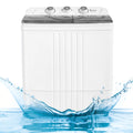 20LBS Portable Compact Twin Tub Washing Machine Washer Dryer, Gray J94247