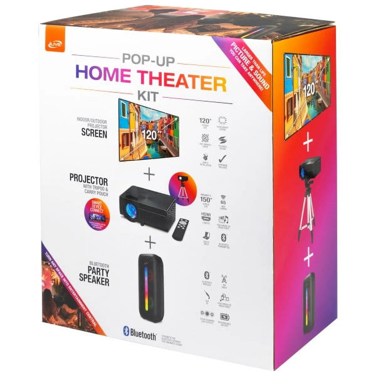Black Pop-up Movie Theater Kit O990485