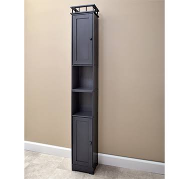 Slim Gray Bathroom Storage Cabinet N177527