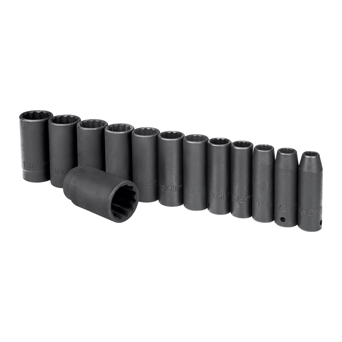 1/2 in. Drive SAE Impact Deep Socket Set, 13-Piece G243056