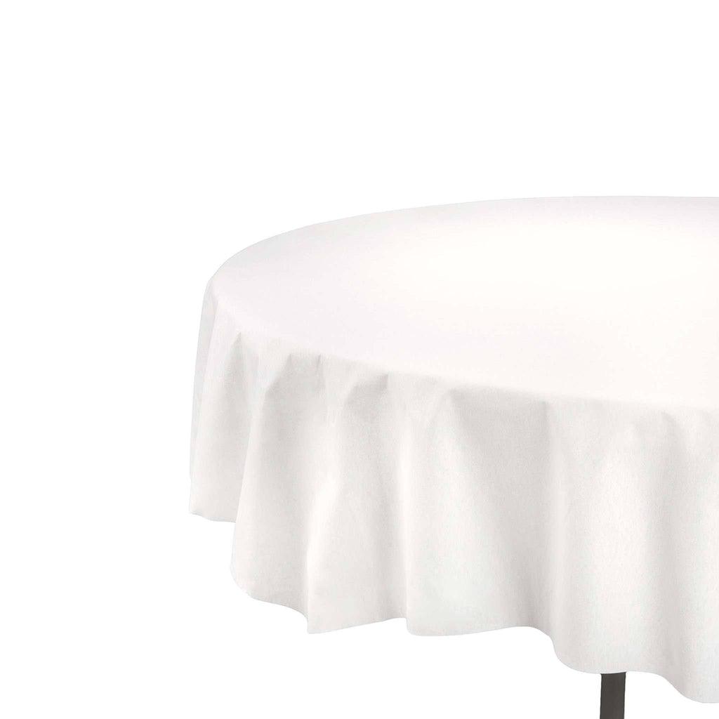 White Round Tablecover Case of 12 H659