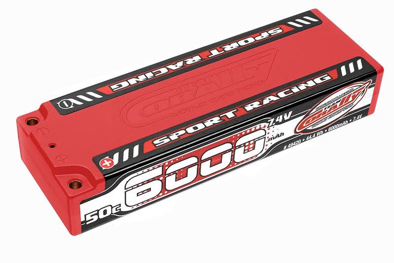 6000mAh 7.4V 2S 50C Hardcase Lipo Battery N80365