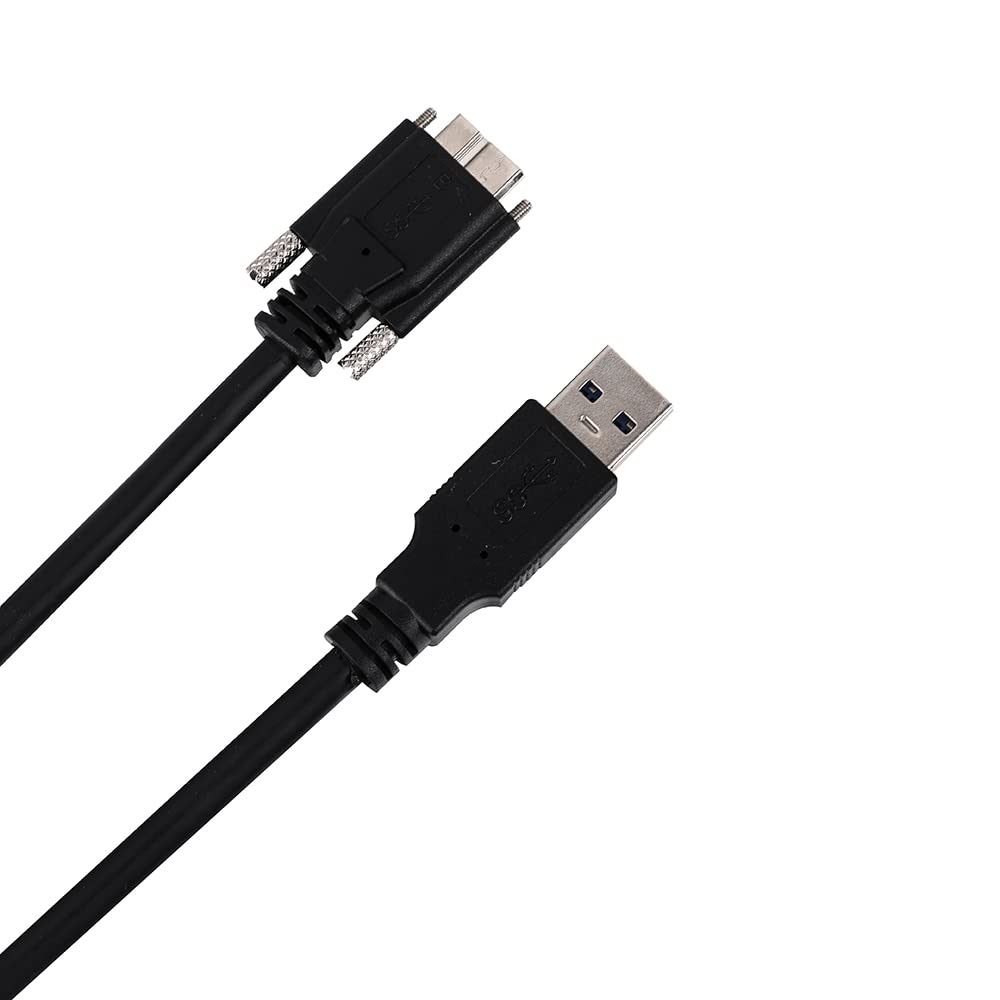 USB 3.0 Cable A/M to Micro B/M Dual Screw Locking 3M T595