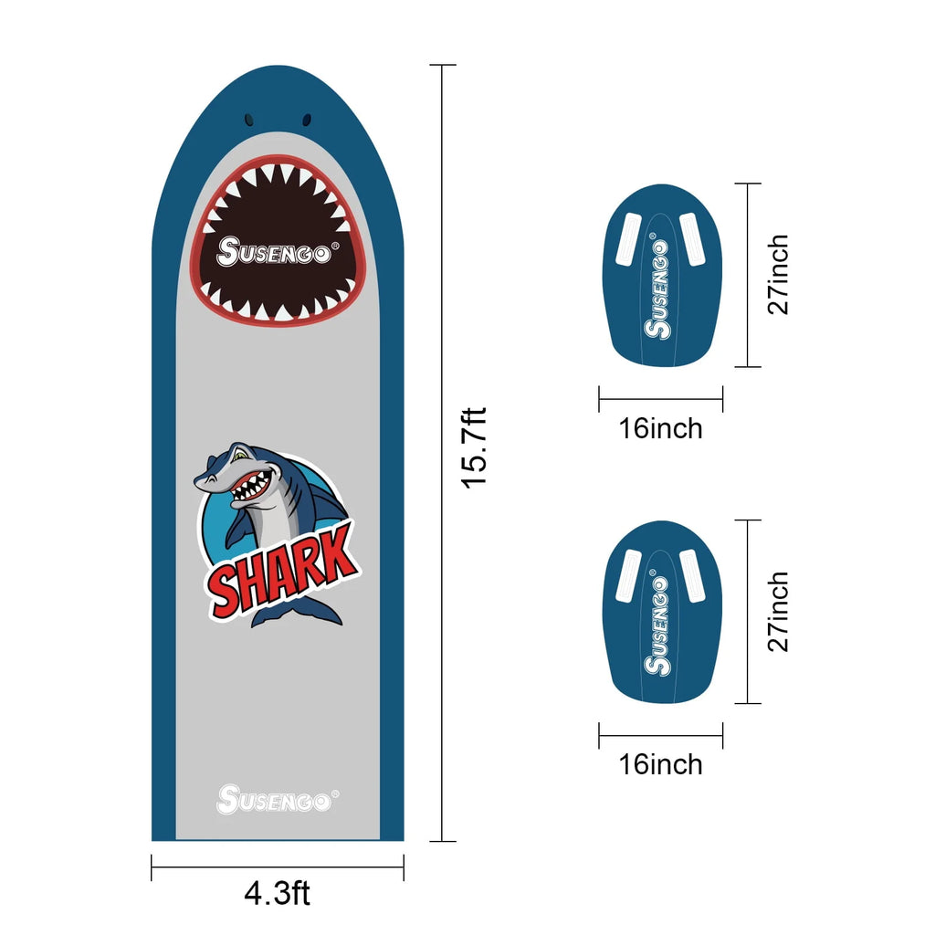Inflatable Lawn Water Slide with 2 Bodyboards, 15.7x4.3ft X230