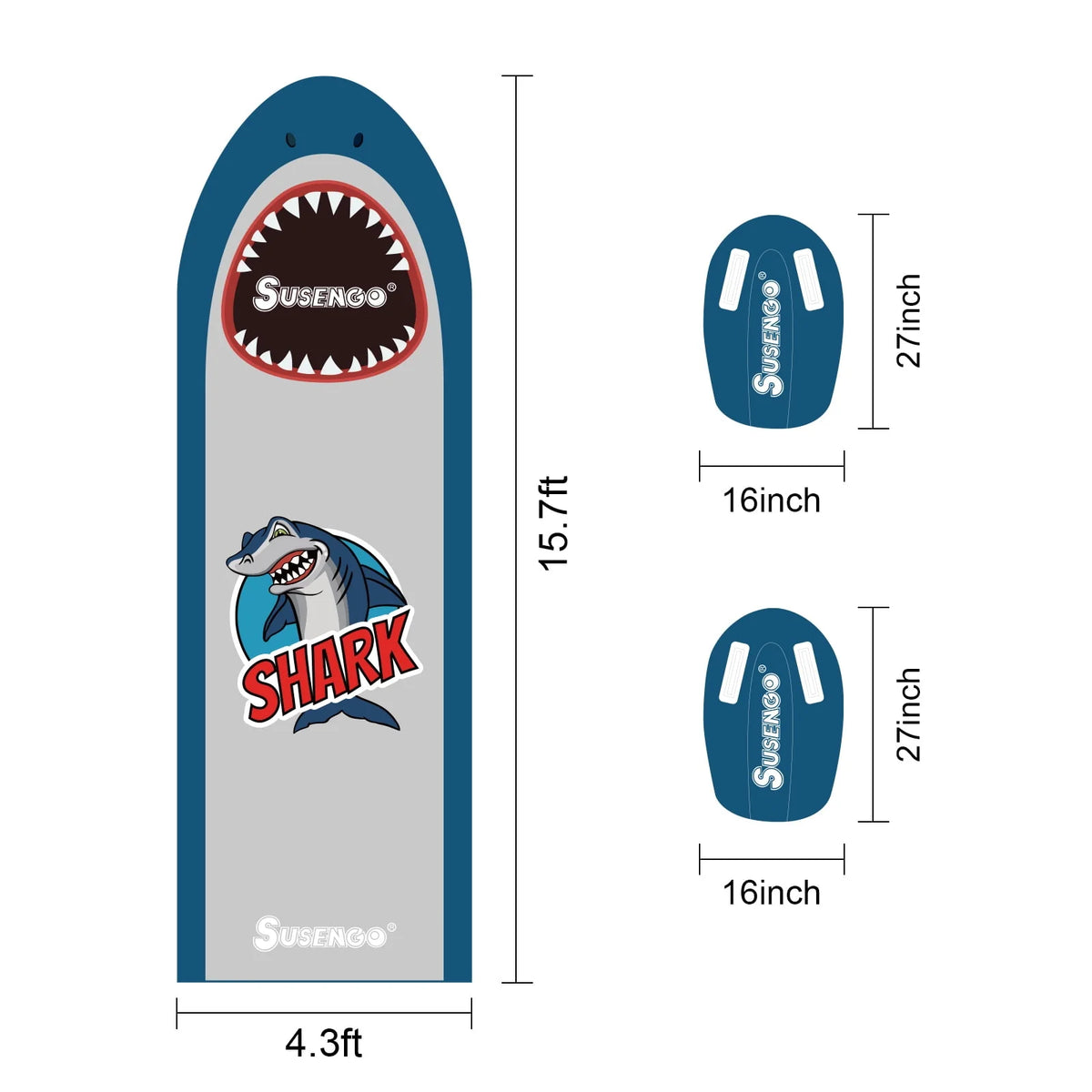 Inflatable Lawn Water Slide with 2 Bodyboards, 15.7x4.3ft X230