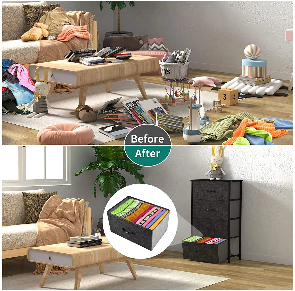 5 Drawer Fabric Storage Tower H658030