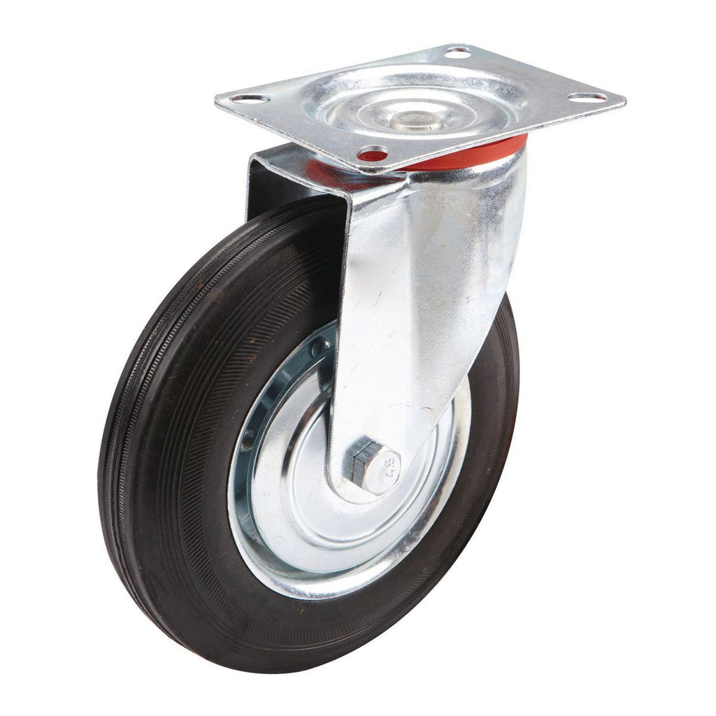 8 in. Cushioned Rubber Swivel Caster O77772